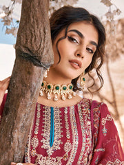 Eshaal by Emaan Adeel Embroidered Chiffon Unstitched 3Pc Suit ESH-08