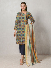 edenrobe Allure Khaddar Unstitched Printed 3pc Suit EWU20A10-20291 - FaisalFabrics.pk