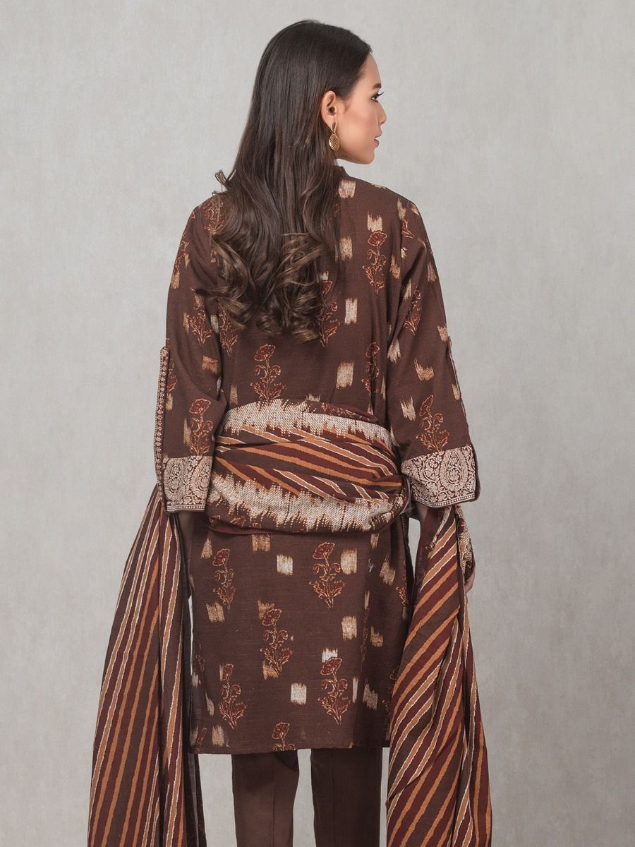 edenrobe Allure Khaddar Unstitched Printed 3pc Suit EWU20A10-20297 - FaisalFabrics.pk
