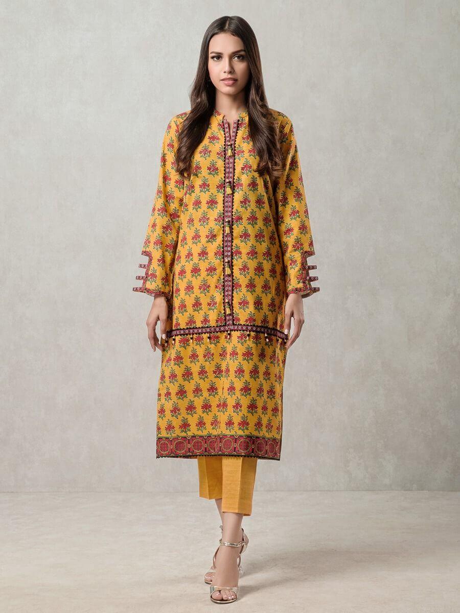 edenrobe Allure Khaddar Unstitched Print Suit EWU20A10-20305 - 2 Piece - FaisalFabrics.pk