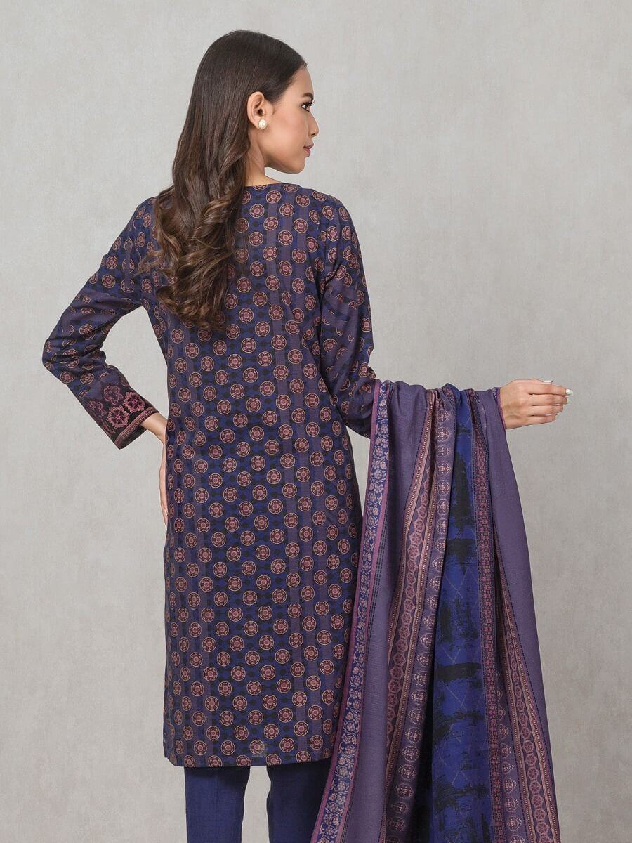 edenrobe Allure Khaddar Unstitched Printed 2pc Suit EWU20A10-20314 - FaisalFabrics.pk