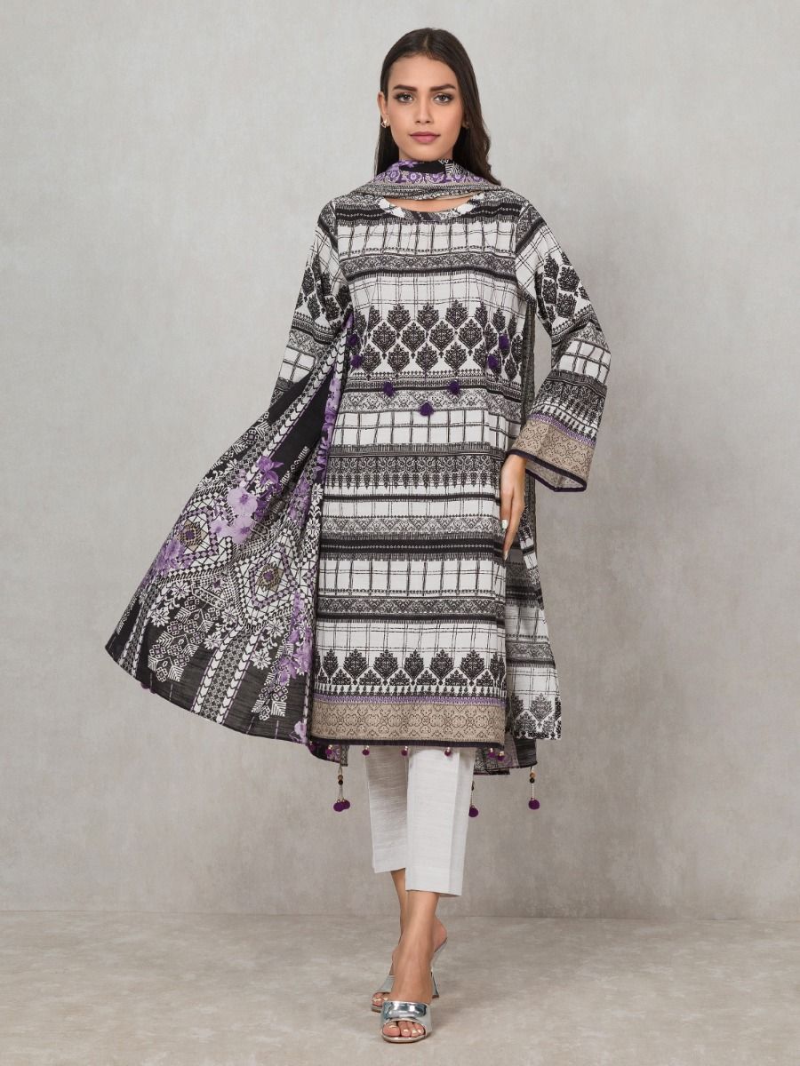 edenrobe Allure Khaddar Unstitched Printed 2pc Suit EWU20A10-20316 - FaisalFabrics.pk