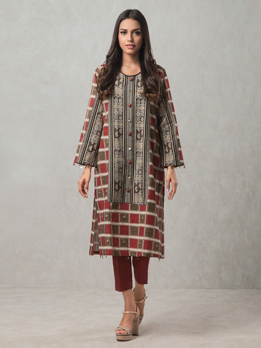 edenrobe Allure Khaddar Unstitched Printed Shirt EWU20A10-20358 - FaisalFabrics.pk
