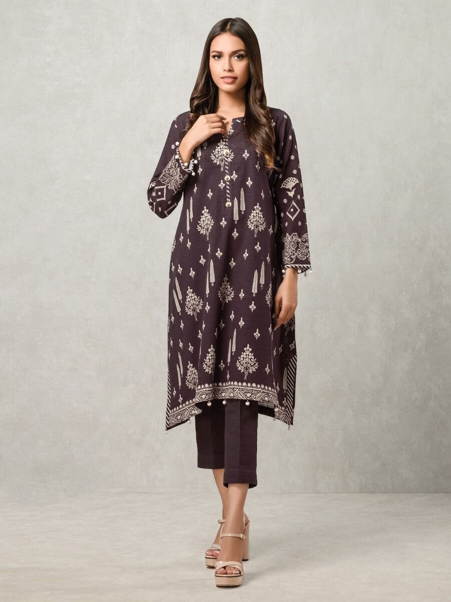 edenrobe Allure Khaddar Unstitched Printed Shirt EWU20A10-20367 - FaisalFabrics.pk