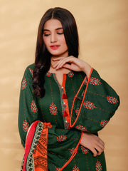 edenrobe Allure Viscose Linen Print with Shawl 3pc Suit EWU20A14-20386 - FaisalFabrics.pk