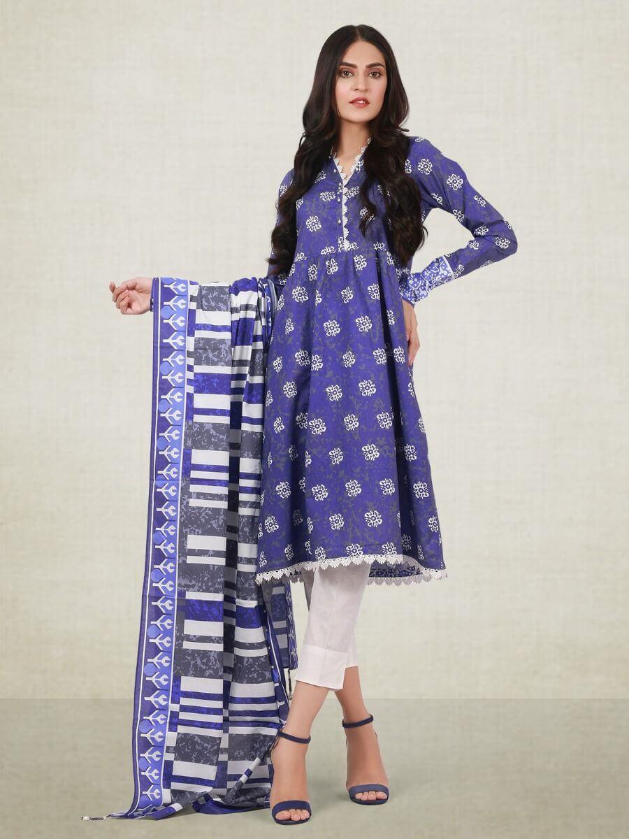 edenrobe Allure Cambric Unstitched Printed 2pc Suit EWU20A9-20252 - FaisalFabrics.pk