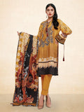 edenrobe Winter Collection Embroidered Viscose Linen 3Pc Suit 20122