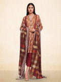edenrobe Winter Collection Printed Twill Viscose Linen 3Pc Suit 20137