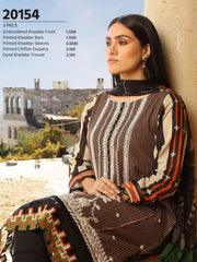 edenrobe Winter Collection Embroidered Khaddar 3pc Suit EWU20W12-20154 - FaisalFabrics.pk