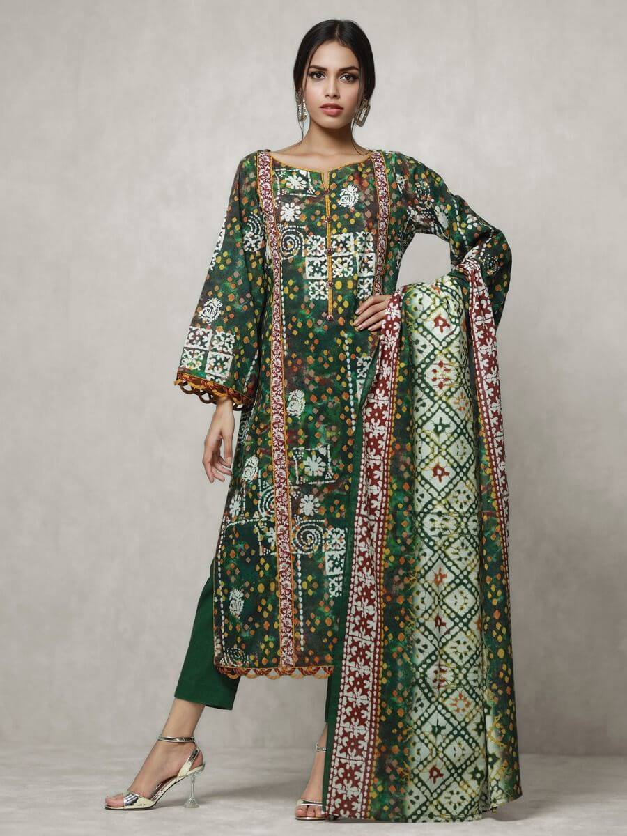 edenrobe Winter Collection Unstitched Printed 3Pc Suit EWU20W12-20162 - FaisalFabrics.pk