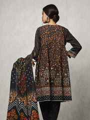 edenrobe Winter Collection Printed Khaddar 3Pc Suit EWU20W12-20167 - FaisalFabrics.pk
