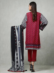 edenrobe Winter Collection Embroidered Khaddar 3pc Suit EWU20W12-20170 - FaisalFabrics.pk