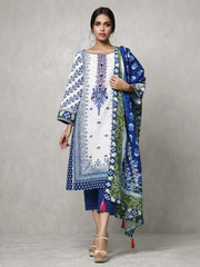edenrobe Winter Collection Embroidered Khaddar 3pc Suit EWU20W12-20172 - FaisalFabrics.pk