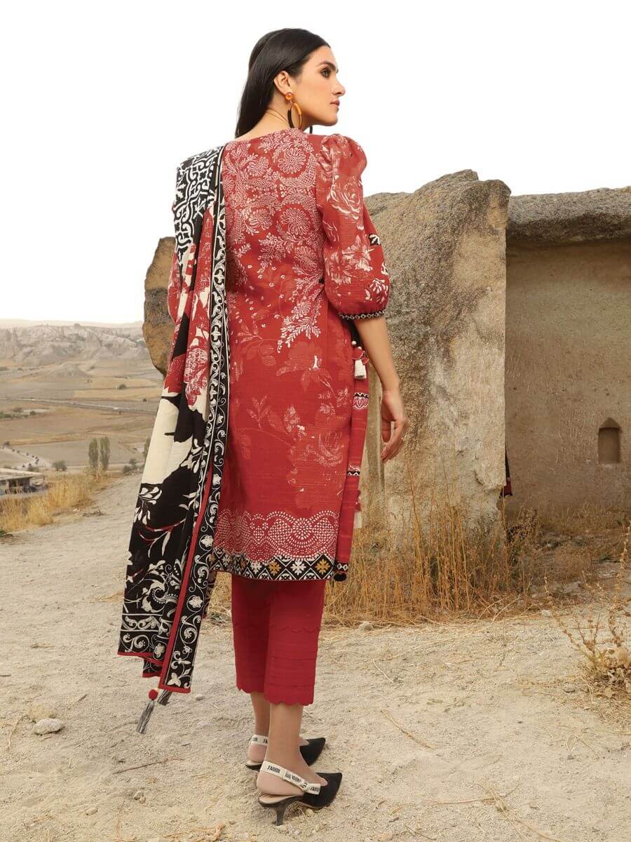 edenrobe Winter Collection Embroidered Khaddar 3pc Suit EWU20W12-20175 - FaisalFabrics.pk