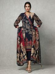edenrobe Winter Collection Embroidered Khaddar 3pc Suit EWU20W12-20184 - FaisalFabrics.pk