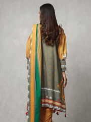 edenrobe Winter Collection Embroidered Khaddar Suit EWU20W12-20188 - 3 Piece - FaisalFabrics.pk