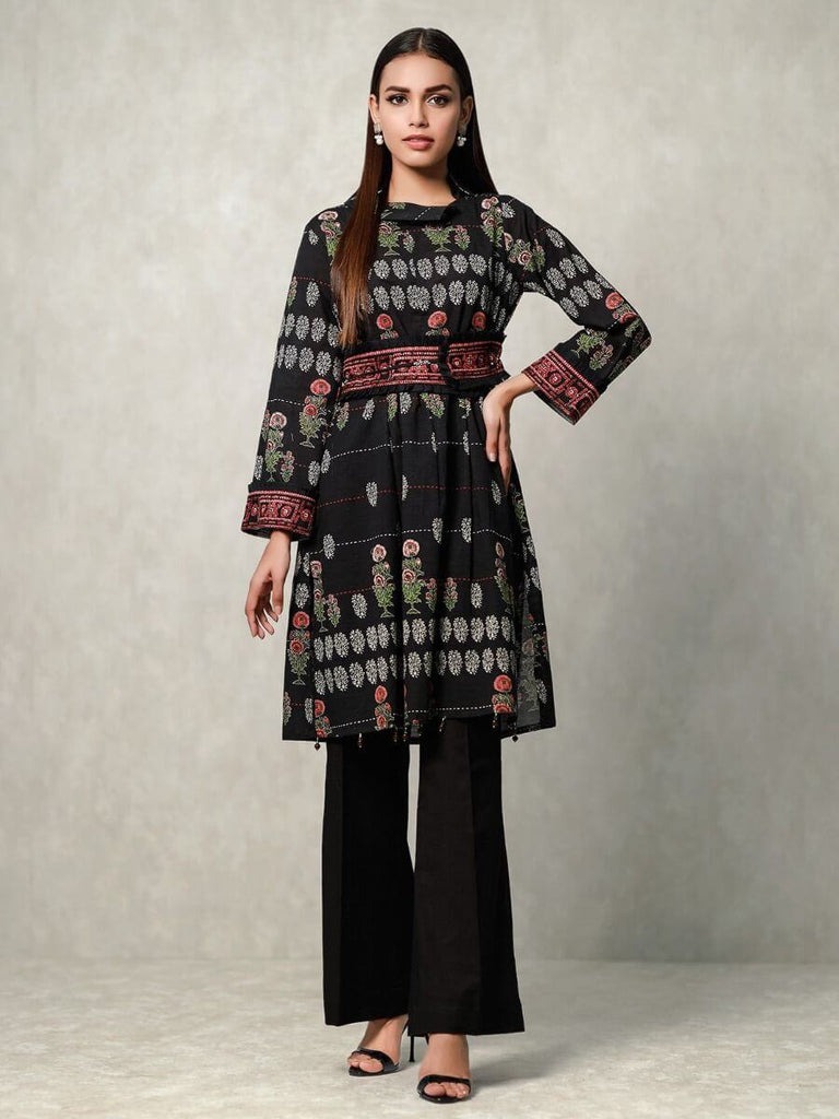edenrobe Winter Collection Printed Khaddar Shirt EWU20W1220201