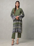 edenrobe Winter Collection Printed Cotton Satin Shirt EWU20W12-20204