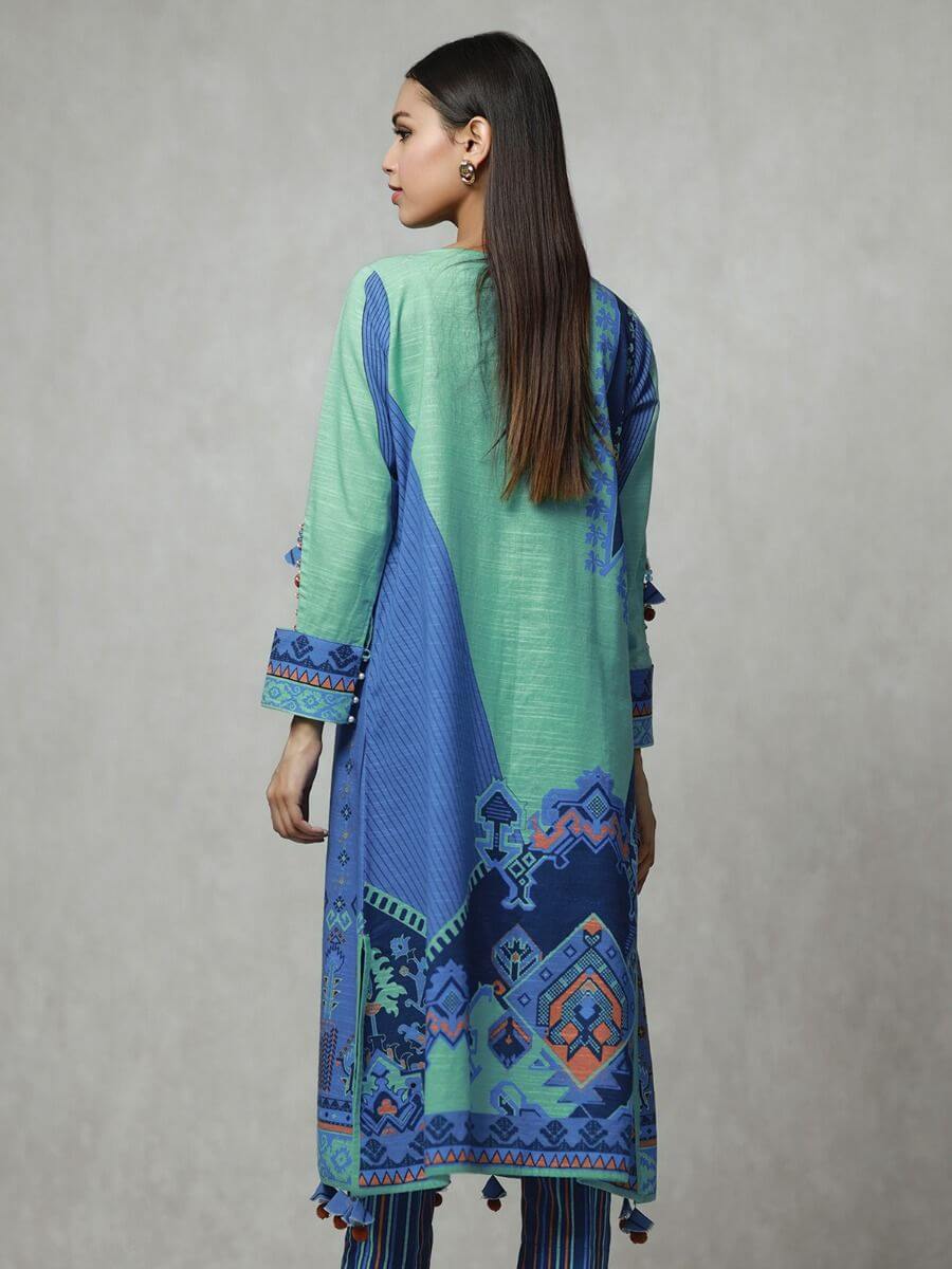 edenrobe Winter Collection Embroidered Khaddar 2pc Suit EWU20W12-20212 - FaisalFabrics.pk