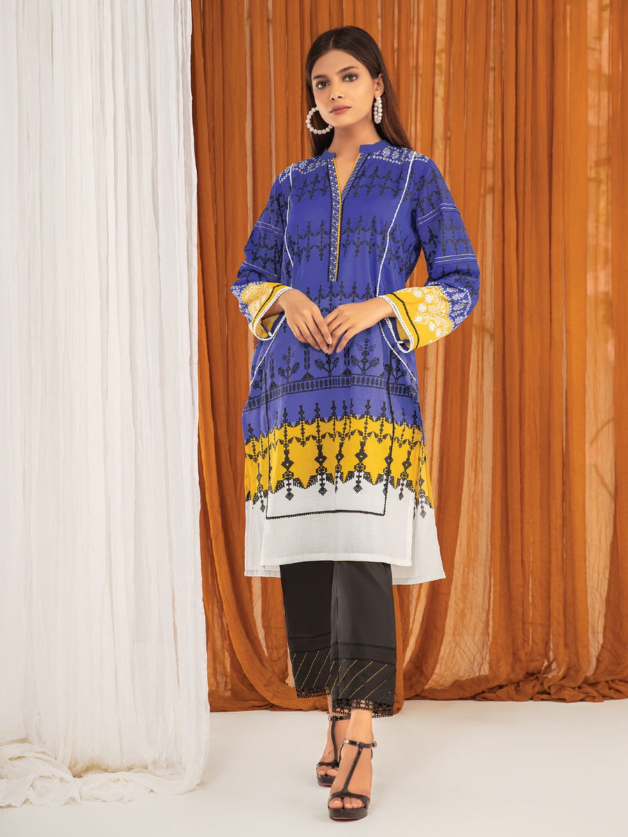 edenrobe Allure Lawn Unstitched 1PCS Printed Shirt EWU21A1-20566 - FaisalFabrics.pk