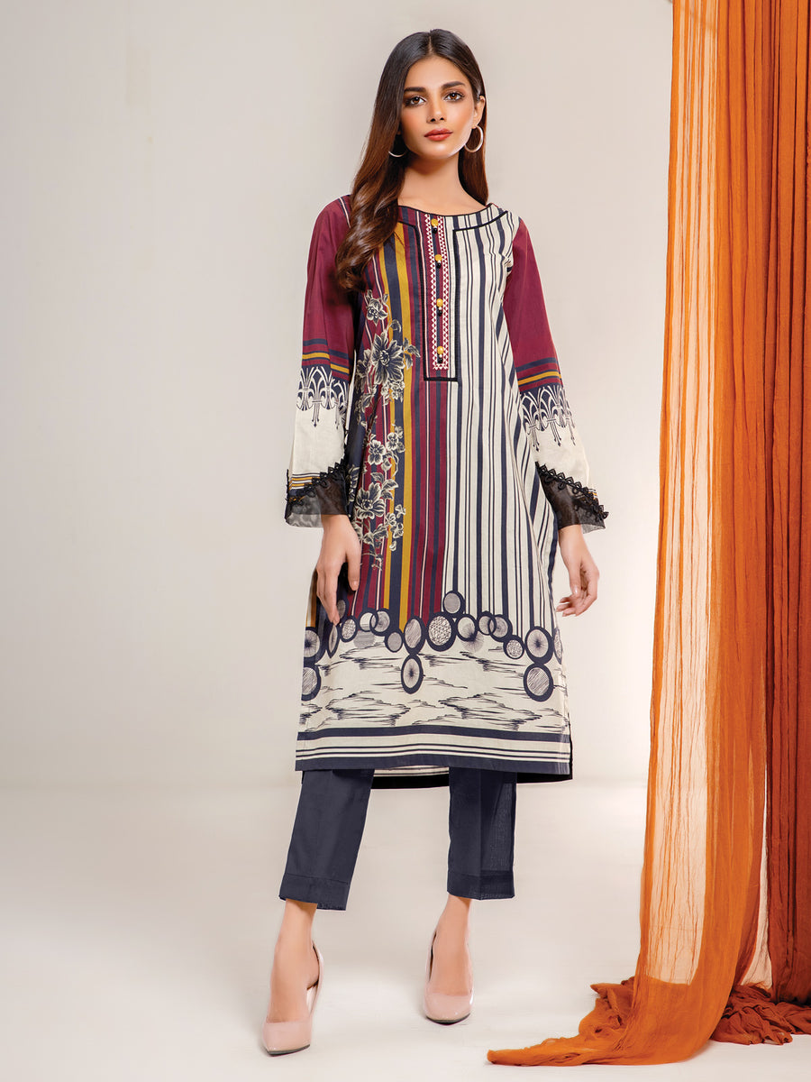 edenrobe Allure Lawn Unstitched 1PCS Printed Shirt EWU21A1-20567 - FaisalFabrics.pk