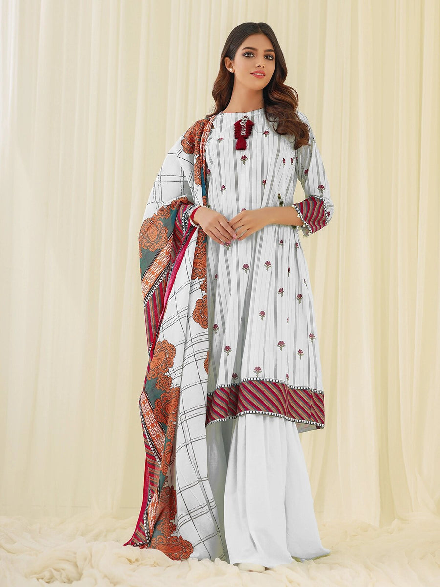 edenrobe Allure Lawn Unstitched 2 Piece Printed Suit EWU21A1-20589 - FaisalFabrics.pk