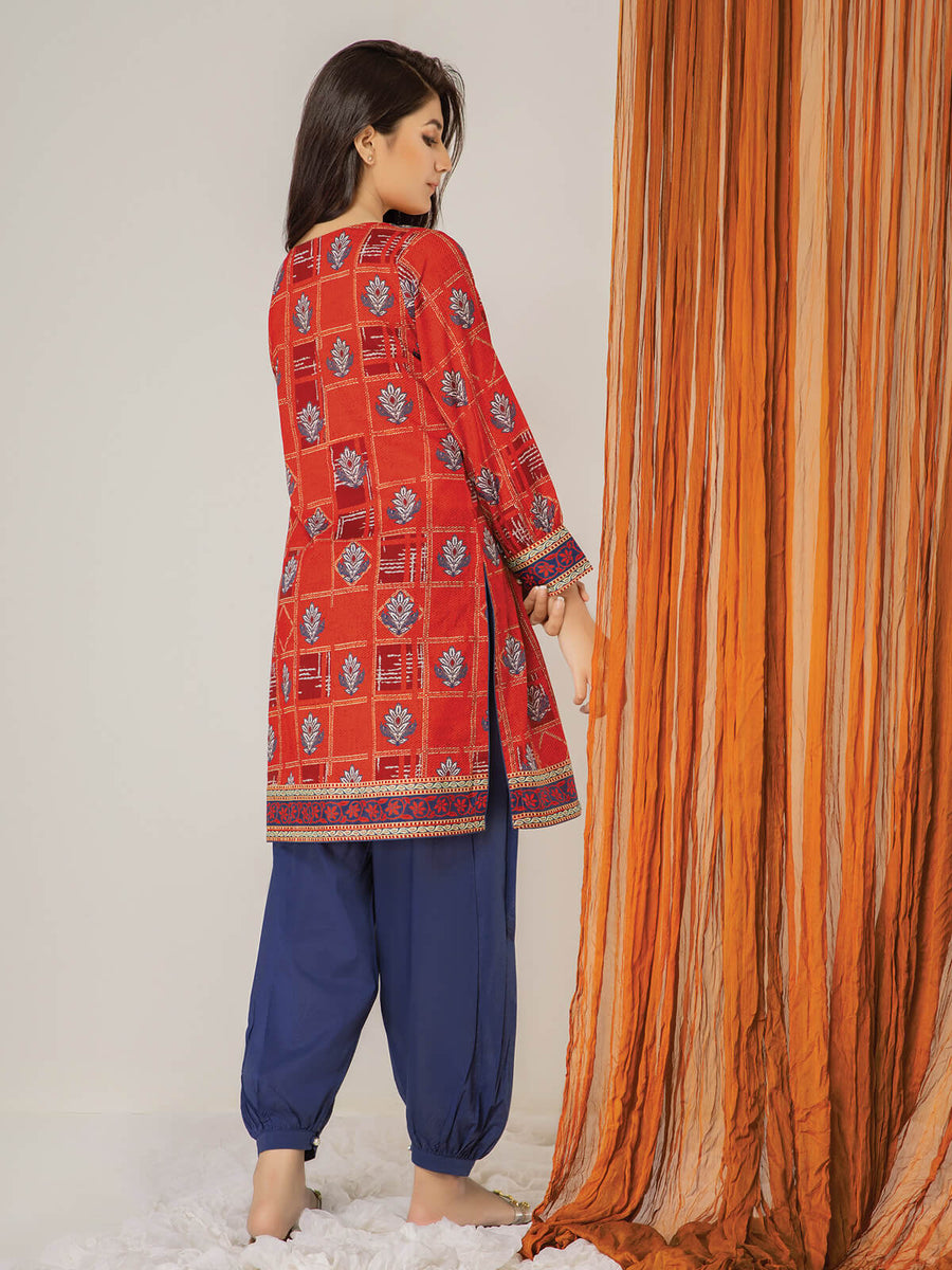 edenrobe Allure Lawn Unstitched 2 Piece Printed Suit EWU21A1-20601 - FaisalFabrics.pk