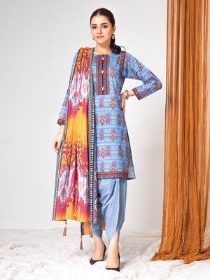 edenrobe Allure Lawn Unstitched 3 Piece Printed Suit EWU21A1-20679 - FaisalFabrics.pk