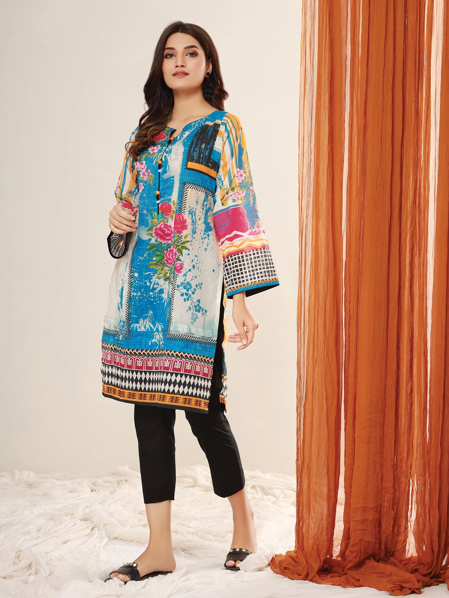 edenrobe Allure Lawn Unstitched 1PC Printed Shirt EWU21A1-20765 - FaisalFabrics.pk