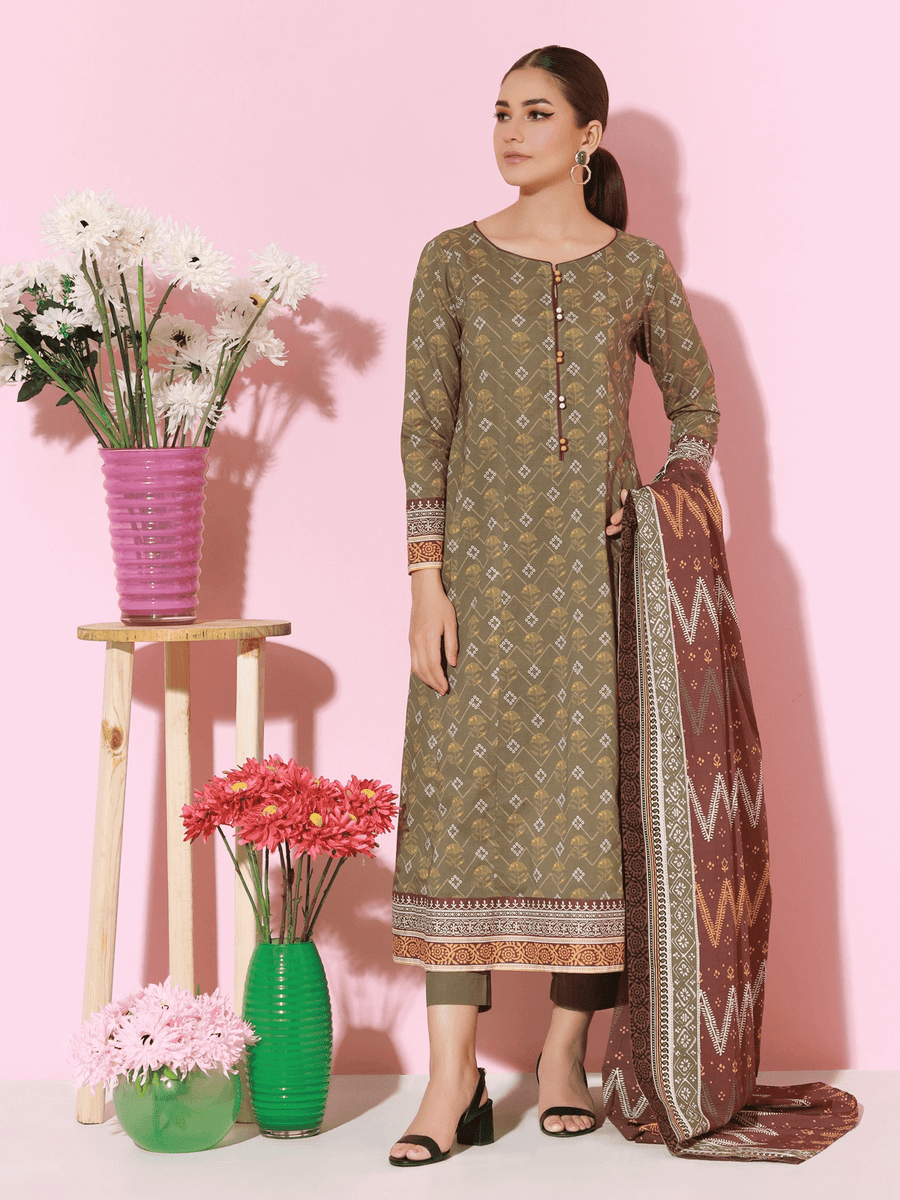edenrobe Allure Lawn Unstitched 3pc Printed Suit EWU21A1-20772 - FaisalFabrics.pk