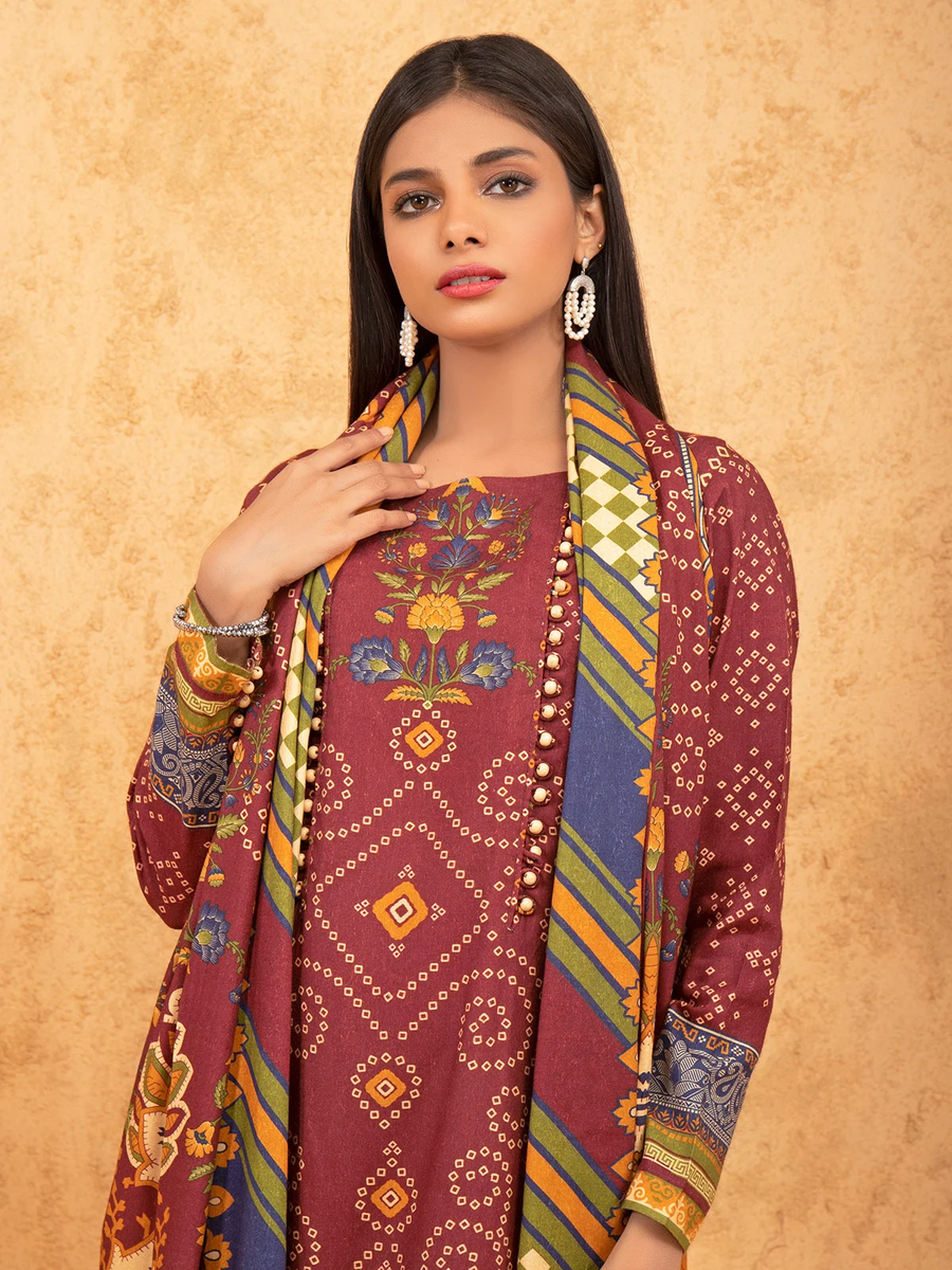 edenrobe Allure Viscose Unstitched Printed 3pc Suit EWU21A10-21376 - FaisalFabrics.pk
