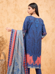 edenrobe Women Unstitched Allure Viscose EWU21A10-21378 - Blue - 3 Piece - FaisalFabrics.pk