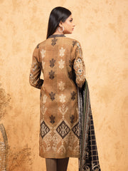 edenrobe Women Unstitched Allure Viscose EWU21A10-21379 - Dead Brown - 3 Piece - FaisalFabrics.pk
