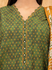 edenrobe Women Unstitched Allure Viscose EWU21A10-21388 - Green - 3 Piece - FaisalFabrics.pk