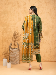 edenrobe Women Unstitched Allure Viscose EWU21A10-21388 - Green - 3 Piece - FaisalFabrics.pk