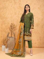 edenrobe Women Unstitched Allure Viscose EWU21A10-21388 - Green - 3 Piece - FaisalFabrics.pk