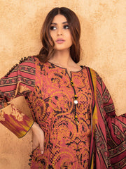 edenrobe Women Unstitched Allure Viscose EWU21A10-21389 - Maroon - 3 Piece - FaisalFabrics.pk