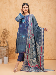 edenrobe Women Unstitched Allure Viscose EWU21A10-21391 - Blue - 3 Piece - FaisalFabrics.pk
