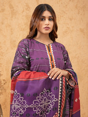 edenrobe Women Unstitched Allure Viscose EWU21A10-21393 - Purple - 3 Piece - FaisalFabrics.pk