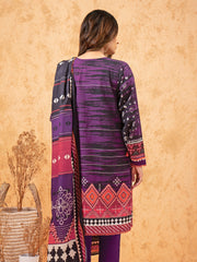 edenrobe Women Unstitched Allure Viscose EWU21A10-21393 - Purple - 3 Piece - FaisalFabrics.pk