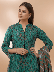 edenrobe Allure Cambric Unstitched Printed 3pc Suit EWU21A7-21201 - FaisalFabrics.pk