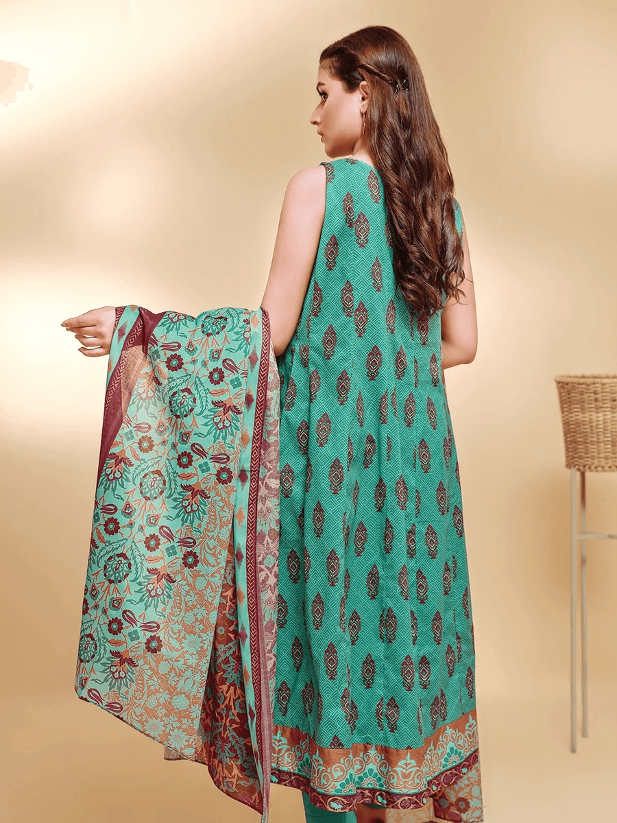 edenrobe Allure Cambric Unstitched Printed 3pc Suit EWU21A7-21203 - FaisalFabrics.pk