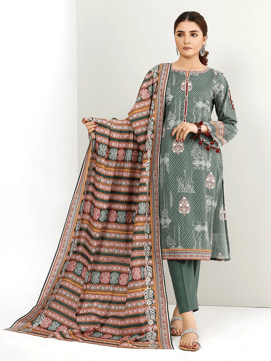 edenrobe Allure Cambric Unstitched Printed 3pc Suit EWU21A7-21206 - FaisalFabrics.pk