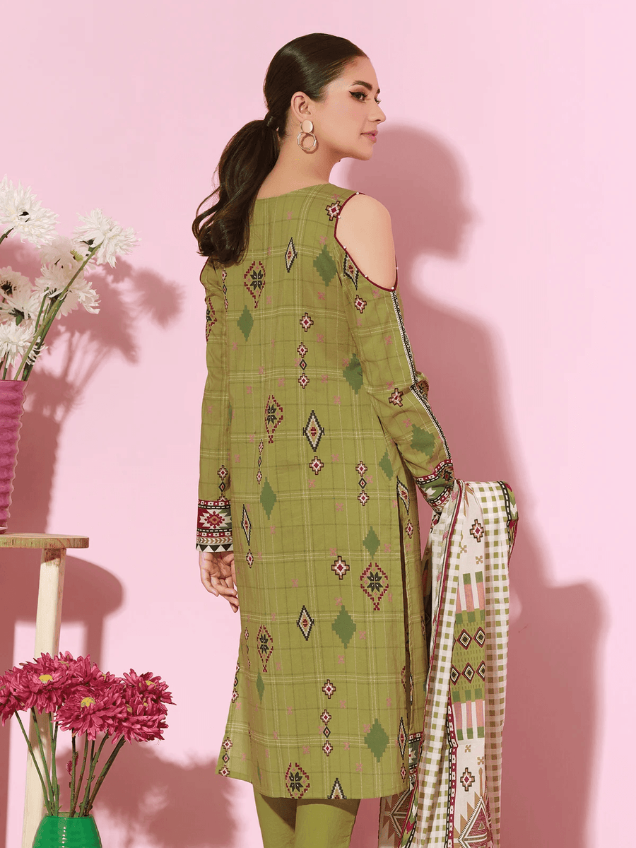 edenrobe Allure Cambric Unstitched Printed 3pc Suit EWU21A7-21207 - FaisalFabrics.pk