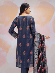 edenrobe Allure Cambric Unstitched Printed 3pc Suit EWU21A7-21218 - FaisalFabrics.pk