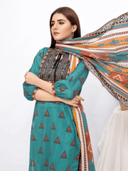edenrobe Allure Cambric Unstitched Printed 3pc Suit EWU21A7-21228 - FaisalFabrics.pk