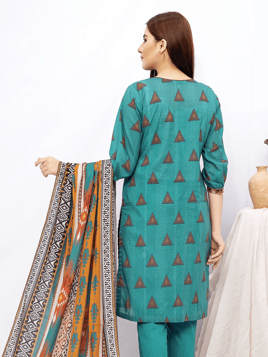 edenrobe Allure Cambric Unstitched Printed 3pc Suit EWU21A7-21228 - FaisalFabrics.pk