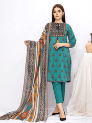 edenrobe Allure Cambric Unstitched Printed 3pc Suit EWU21A7-21228 - FaisalFabrics.pk