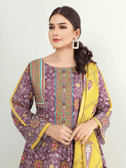 edenrobe Allure Cambric Unstitched Printed 3pc Suit EWU21A7-21232 - FaisalFabrics.pk