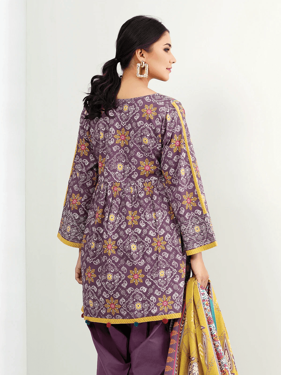 edenrobe Allure Cambric Unstitched Printed 3pc Suit EWU21A7-21232 - FaisalFabrics.pk